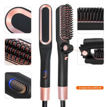 Hair Brush Electric Heated Men Beard Comb Brush